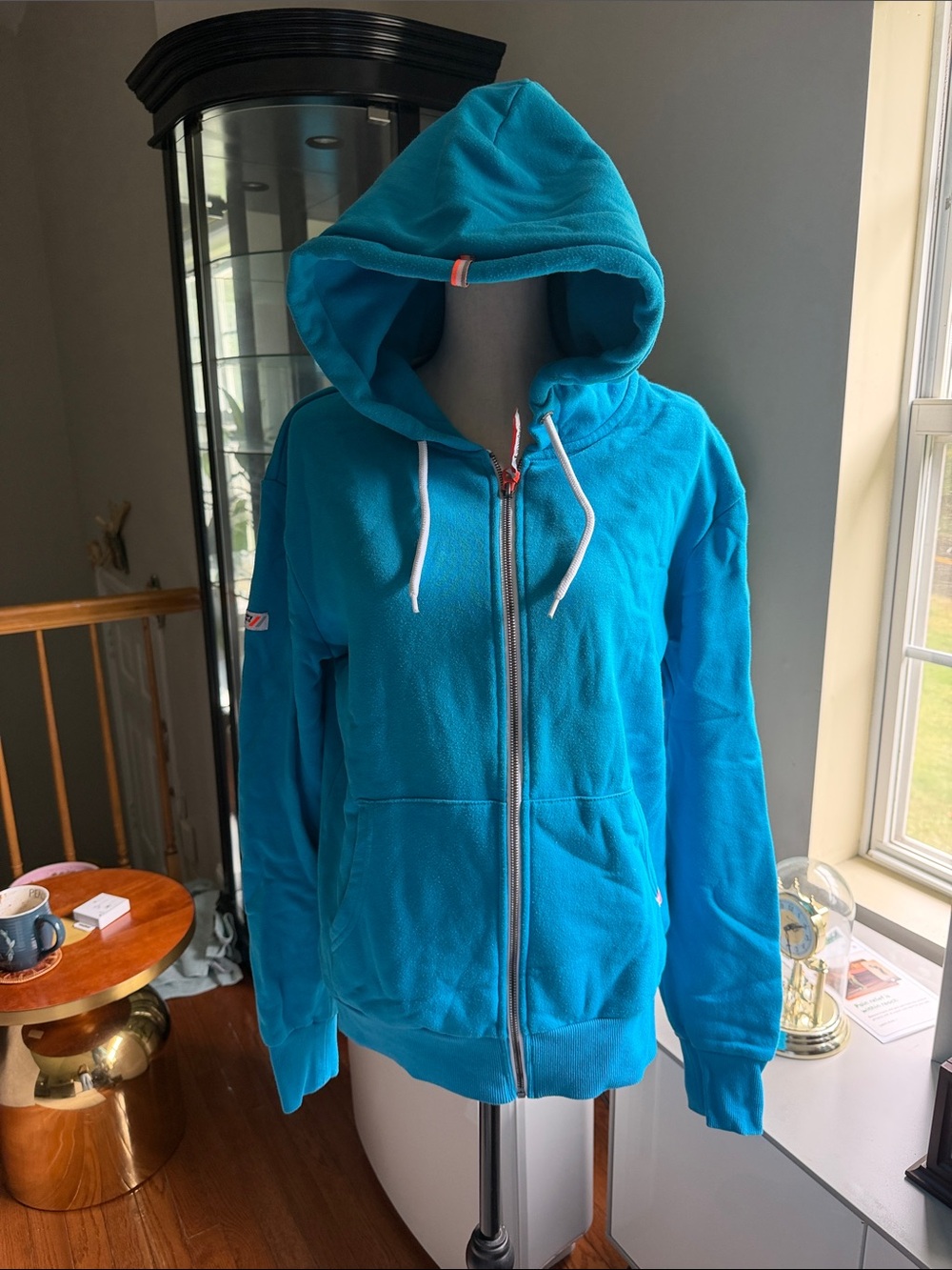 Superdry Turquoise Zip-Up Fleece Hoodie